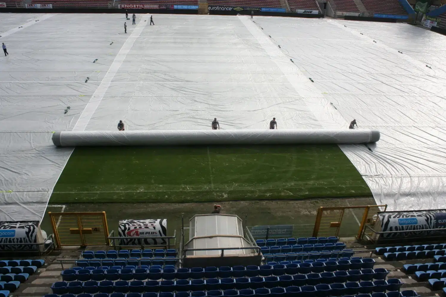 Pitch protection for Sporting Charleroi in Belgium