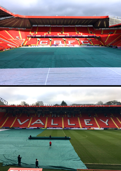 Matchsaver Pitch Protection Covers deliver to Charlton Athletic FC