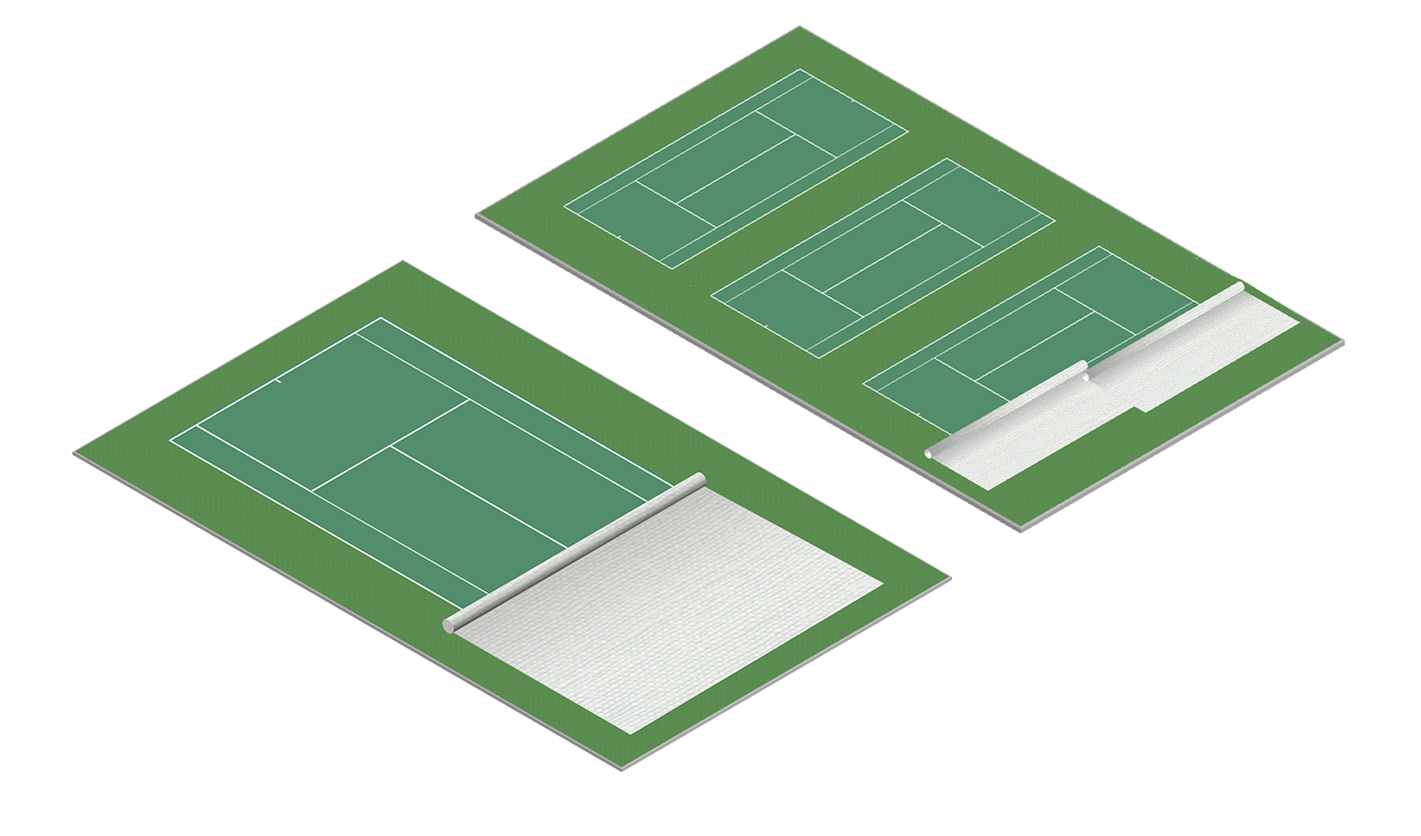 TENNIS AIR ROLLER Court Cover Configurations
