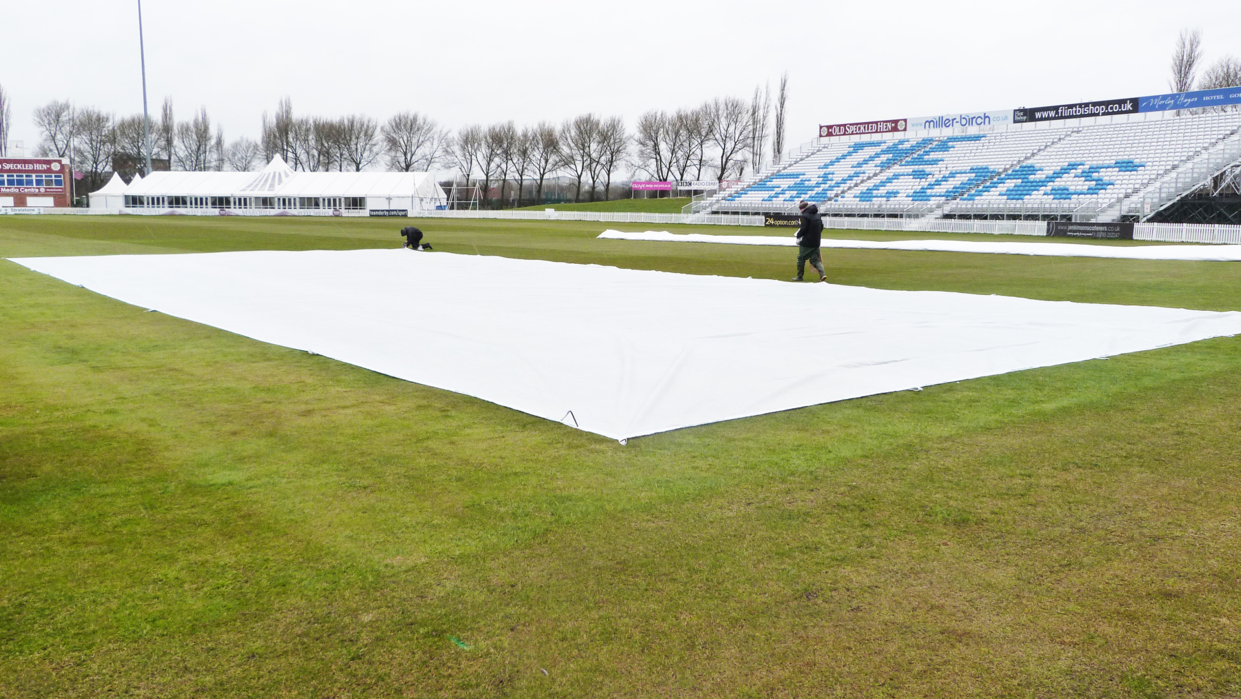 Cricket protection covers for Derbyshire