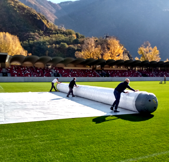 Matchsaver Air Roller Covers being deployed