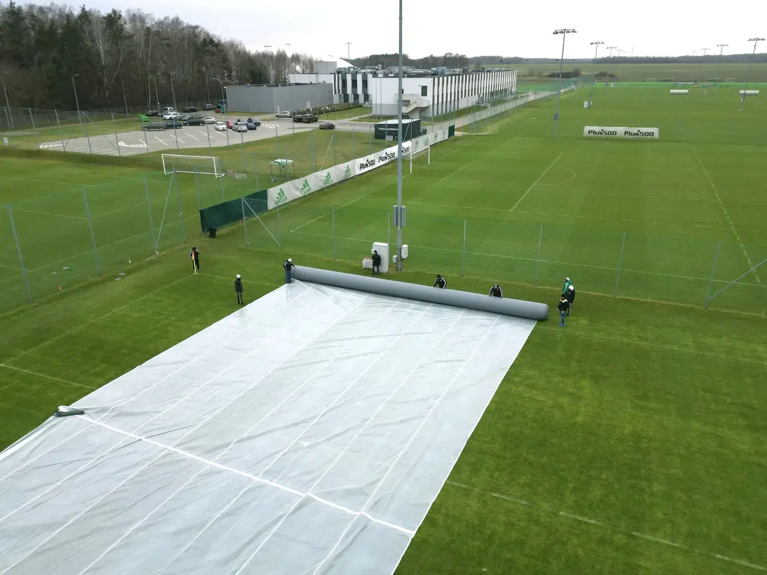 Matchsaver Air Roller Covers being deployed at Legia Warsaw, Poland
