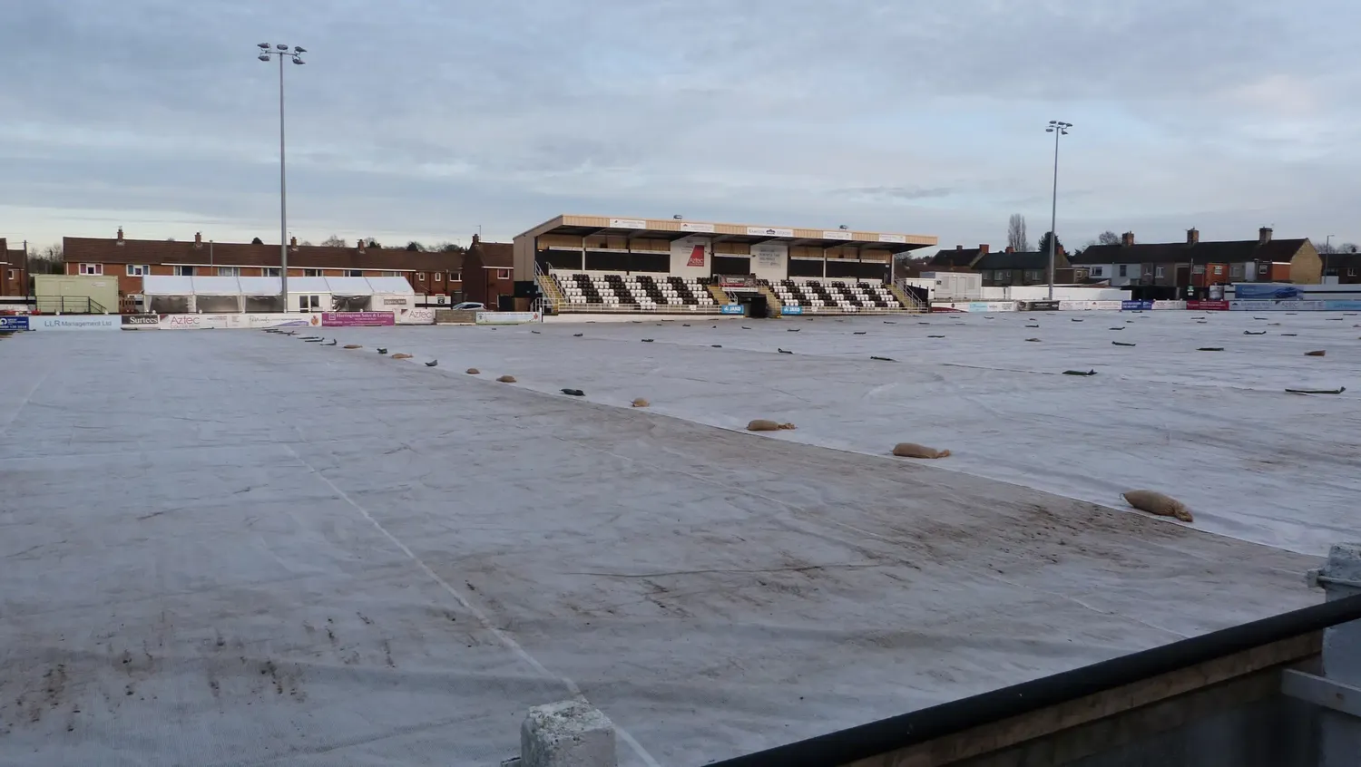 Spennymore fc pitch protection
